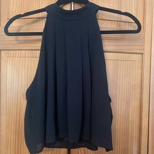Black flowy halter top